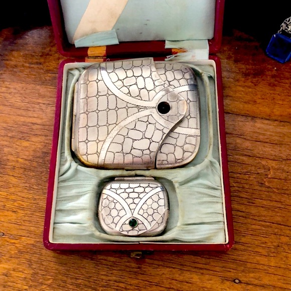 Accessories - Antique Cigarette Case and Vesta Set